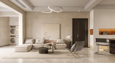 现代客厅3D模型下载